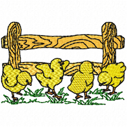Chick Embroidery Design 2